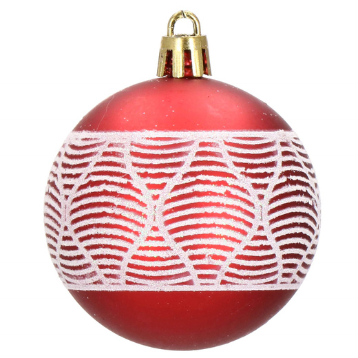 Bombki choinkowe 105 szt. ozdoby świąteczne zestaw biały, czerwony