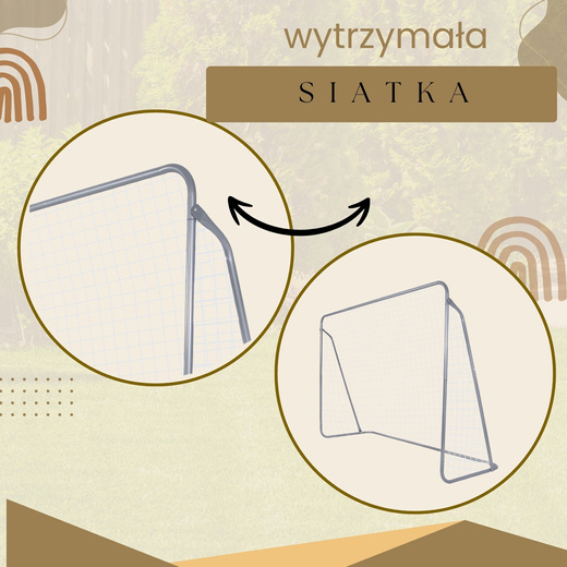 Bramka piłkarska stalowa 240x170 cm treningowa