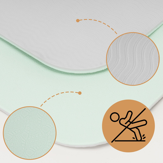 Mata do jogi, ćwiczeń fitness 183x61 cm antypoślizgowa, materac do stretchingu, miętowy