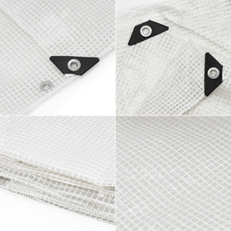 Plandeka 4x4m 100g/m2 gruba płachta ochronna biała, transparentna