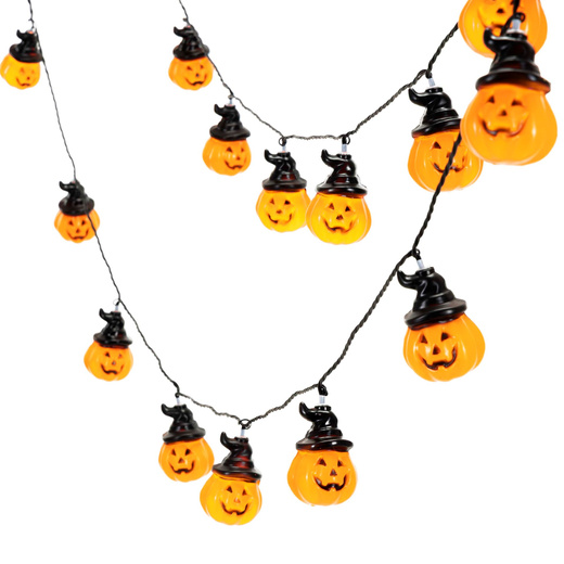 Lampki na Halloween dynie 5 m girlanda łańcuch świetlny na baterie 20 LED świecąca ozdoba