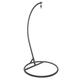 Kokon ogrodowy rattanowy z poduszkami fotel wiszący bujak huśtawka na metalowym stelażu szara