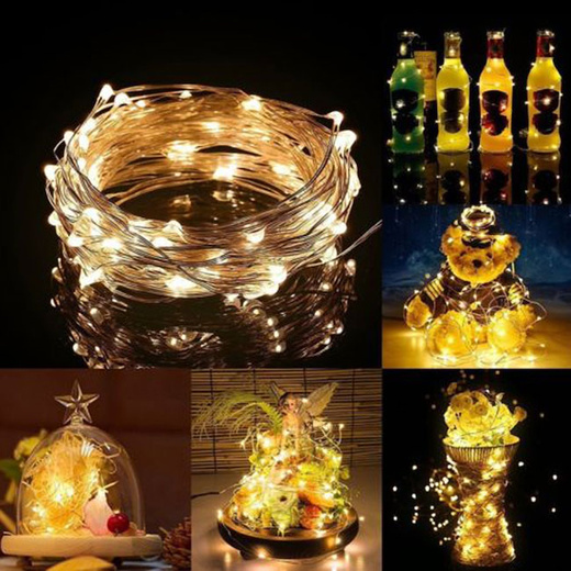 Lampki choinkowe 20 LED druciki mikro na baterie