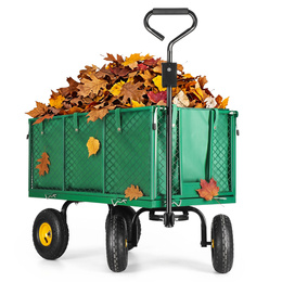 Wózek ogrodowy transportowy metalowy 400 kg zielony