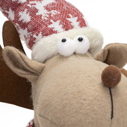 Świąteczny renifer 74 cm z teleskopowymi nóżkami ozdoba pod choinkę figurka