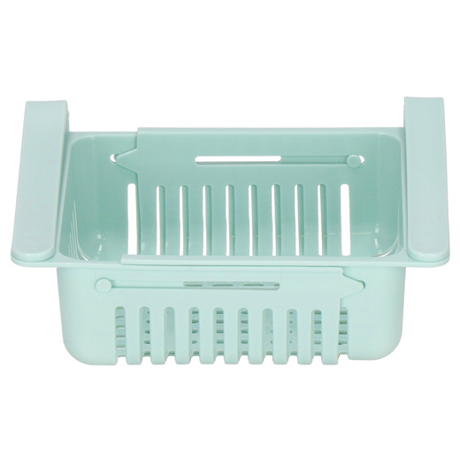 Organizer do lodówki pod półkę rozsuwany 20,5–28,5 cm, wysuwana szuflada miętowa