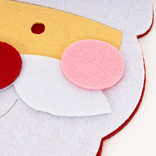 Kalendarz adwentowy, wiszący z 24 przegródkami Mikołaj, dekoracja świąteczna, filc, multikolor