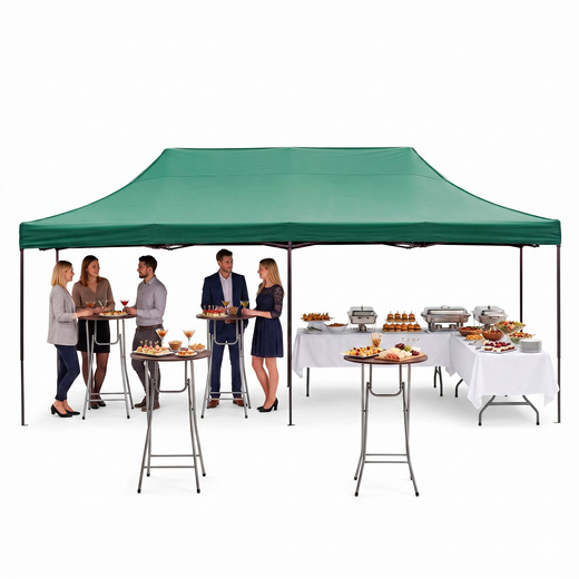 Namiot handlowy 3x6 m ogrodowy, pawilon na imprezy, catering zielony