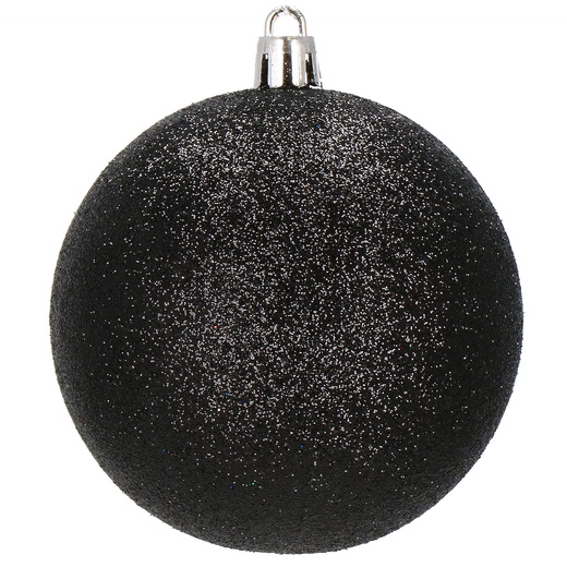 Bombki choinkowe 30 szt. czarny 8cm zestaw choinkowy