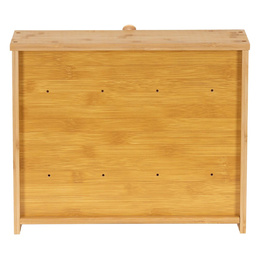 Chlebak zamykany, dwupoziomowy, szafka na pieczywo, bambusowy