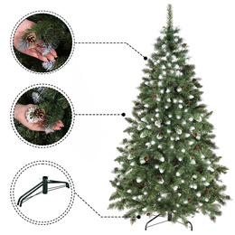 Choinka sztuczna premium 180 cm sosna diamentowa drzewko bożonarodzeniowe