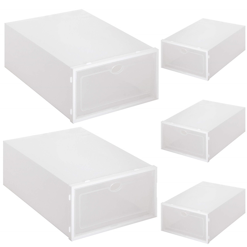 Organizer na buty 31x21,5x12,5 cm zestaw 5 szt. pojemniki z otwieraną klapą
