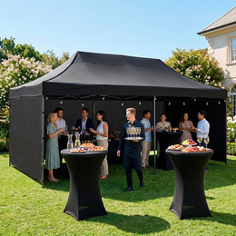Namiot handlowy 3x6 m ogrodowy, pawilon na imprezy, catering czarny