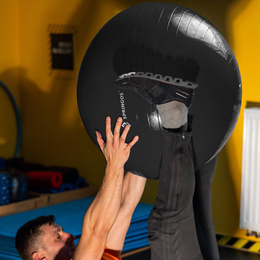Piłka fitness gimnastyczna do ćwiczeń 85 cm z pompką, czarna