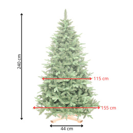Choinka sztuczna 240 cm Premium Royal Trees świerk syberyjski z drewnianym stojakiem
