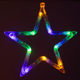 Kurtyna świetlna 138 Led girlanda gwiazdki księżyce lampki sople multikolor