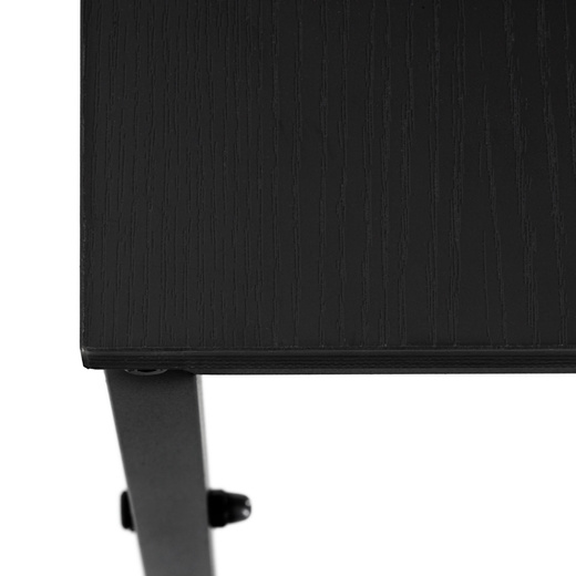 Biurko komputerowe z regałem nowoczesne, stolik loft 120x48x122 cm czarne