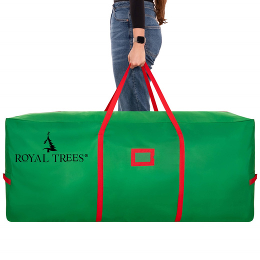 Pokrowiec na choinkę torba do przechowywania 125x50x40 cm futerał z uchwytami zielony