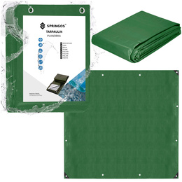 Plandeka 3x3m 120g/m2 gruba płachta ochronna zielona