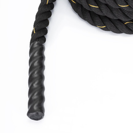 Lina treningowa do crossfit 9 m Battle Rope Power do ćwiczeń siłowych czarna