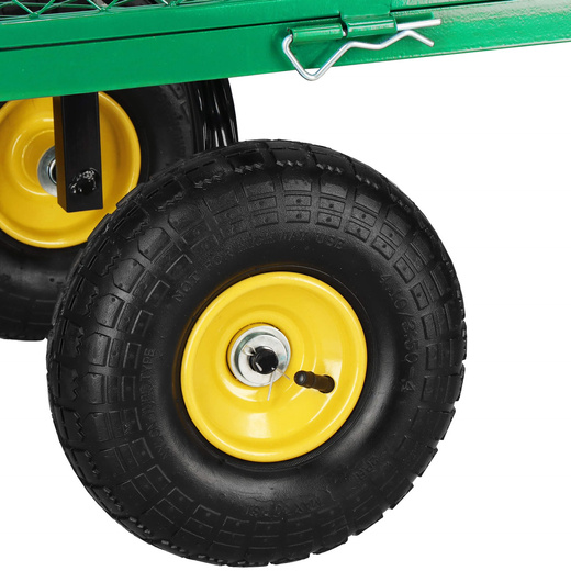 Wózek ogrodowy transportowy metalowy 400 kg zielony