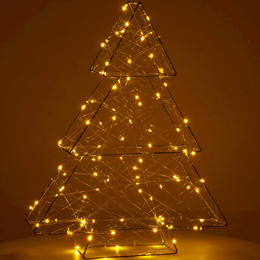 Dekoracja świąteczna 100 LED choinka oświetlenie witraż biały ciepły