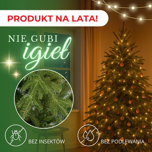 Choinka sztuczna premium 150 cm świerk naturalny, produkcja polska