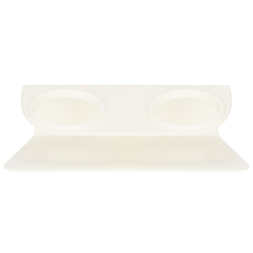 Podwójna miska dla psa i kota z podstawką antypoślizgowa przeźroczyste