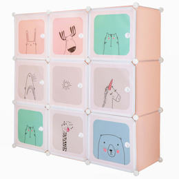 Szafka modułowa dla dzieci 110x110x37 cm organizer dziecięcy 9 półek