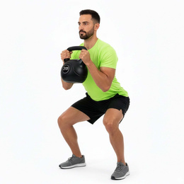 Kettlebelle odważnik kulowy 16 kg ABS hantla do ćwiczeń kula do treningu siłowego czarna