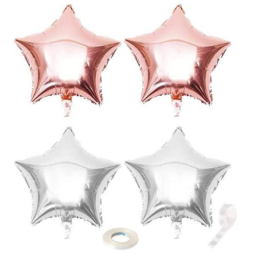 Balony na 18 urodziny zestaw 53 szt. napis happy birthday czarny, rosegold