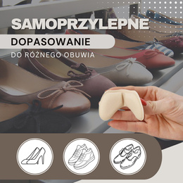Zapiętki do butów 2szt. piankowe samoprzylepne na otarcia beżowe