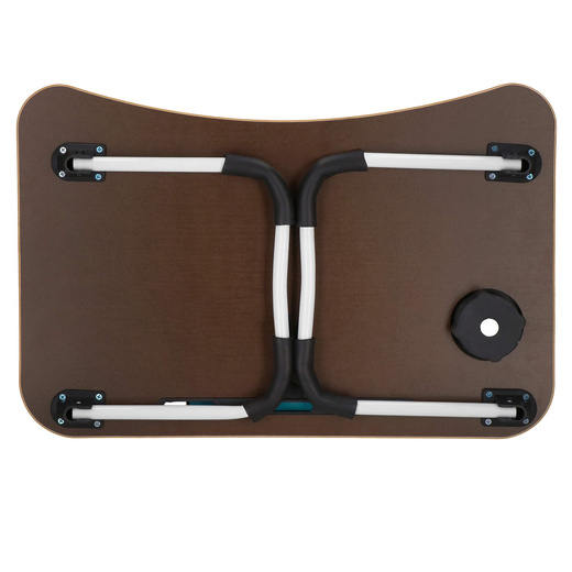 Stolik pod laptopa 60x40 cm, składana podstawka na komputer brązowa