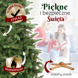 Choinka sztuczna 220 cm Premium Royal Trees świerk syberyjski z drewnianym stojakiem