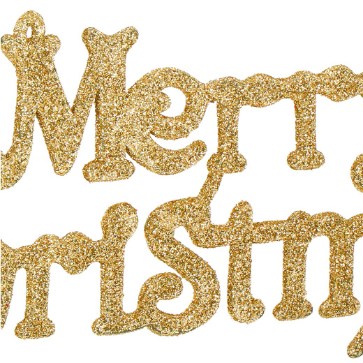 Zawieszka na choinkę napis Merry Christmas 2 szt. ozdoba świąteczna 24 cm złoty brokat