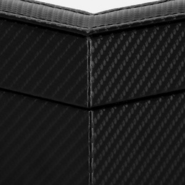 Szkatułka na zegarki 25x20x8 cm czarna, ekoskóra organizer z 10 przegródkami