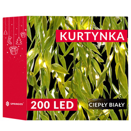 Girlanda led sztuczne liście ruskus dekoracja świetlna