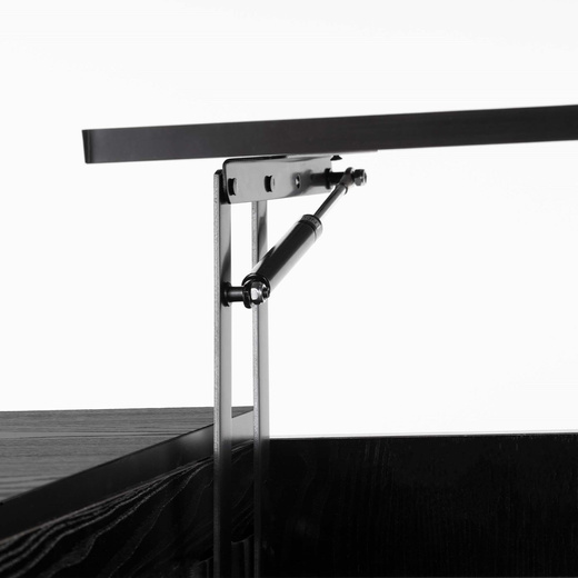 Stolik kawowy z podnoszonym blatem i schowkiem, ława do salonu 100x50x43 cm czarny