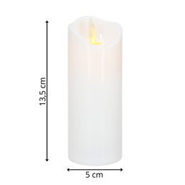 Świeczka elektryczna LED 13,5 cm ruchomy płomień wkład do znicza na baterie