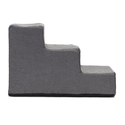 Schodki dla psa 30 cm podest, rampa 3 stopniowa, ciemnoszara