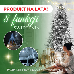 Lampki choinkowe 1000 led bialy zimny 50m oświetlenie świąteczne IP44
