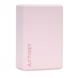 Kostka do jogi piankowa EVA 23x15x7,5 cm klocek blok do ćwiczeń pilates stretching różowa