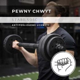 Hantle 2x20 kg do ćwiczeń regulowane 40 kg zestaw obciążeń gryf do treningu siłowego