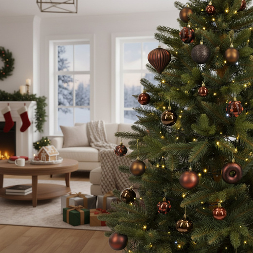 Choinka sztuczna 240 cm Premium Royal Trees świerk syberyjski z drewnianym stojakiem