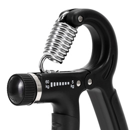 Ściskacz do rąk z regulacją oporu 5 - 60 kg do ćwiczeń dłoni, rehabilitacji czarny