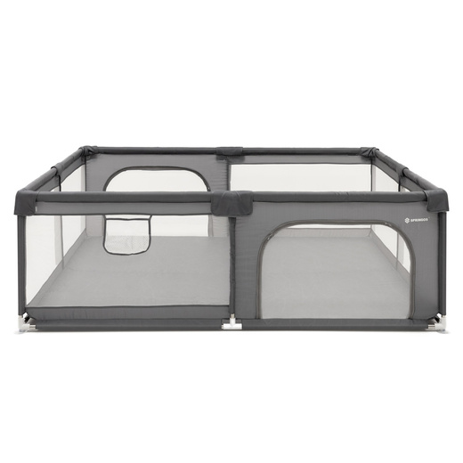 Kojec dla dzieci, zamykany 180x150x66 cm plac zabaw, ochronny, szary