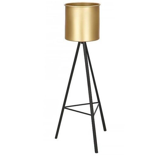 Stojący kwietnik 45 cm stojak z doniczką na kwiaty nowoczesny loft złoty