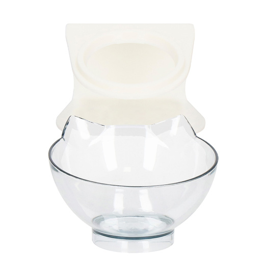 Miska dla psa i kota z antypoślizgową podstawką i uszami biała