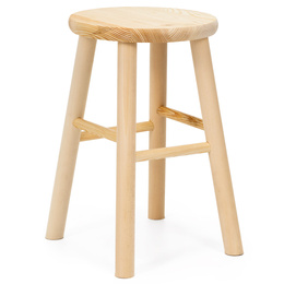 Taboret drewniany, okrągły stołek kucheny, pomocniczy 44 cm krzesło wielofunkcyjne 