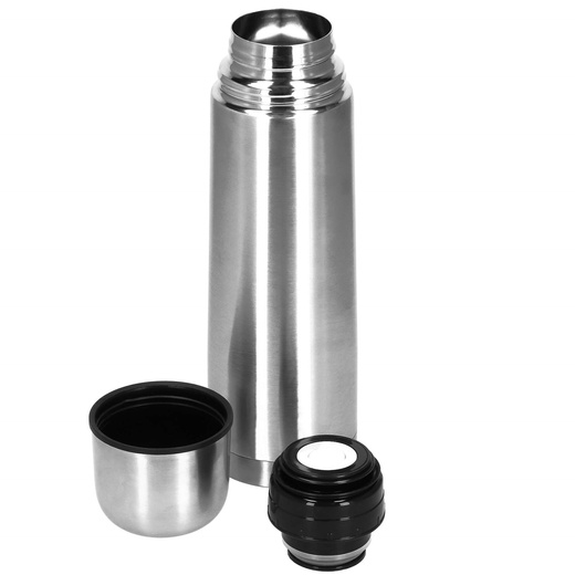 Termos 750 ml ze stali nierdzewnej na kawę i herbatę, próżniowy srebrny
